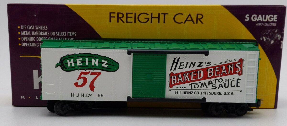 K-Line K511-045 S Gauge Heinz Baked Beans Boxcar #66 LN/Box