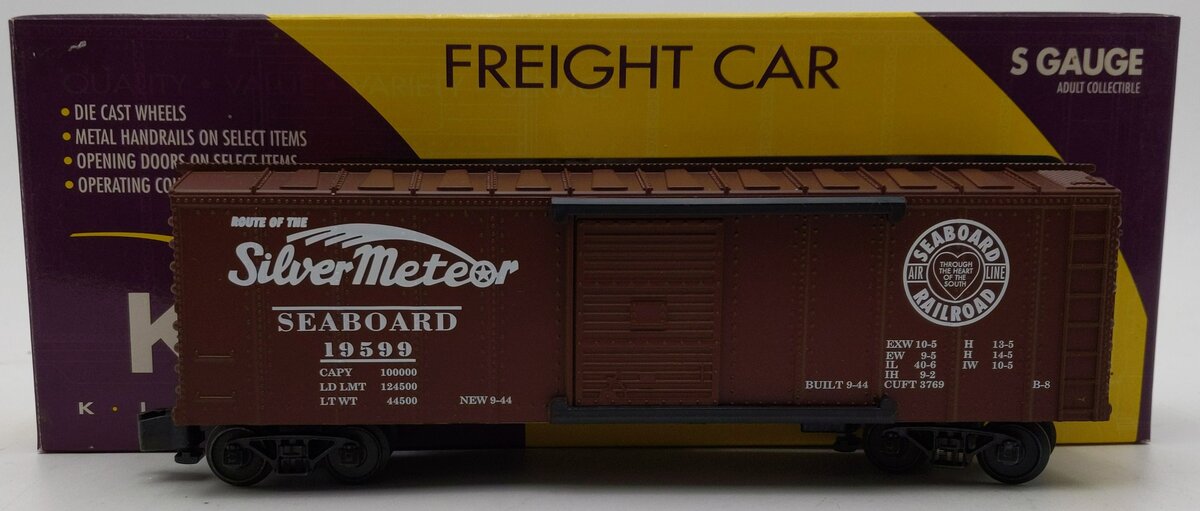K-Line K511-030 S Gauge Seaboard SAL Boxcar #19599 LN/Box