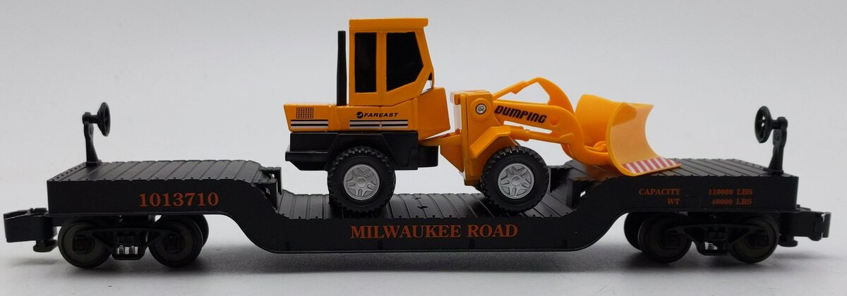 K-Line K511-021 S Gauge MILW Flat Car w/ Vehicle LN/Box