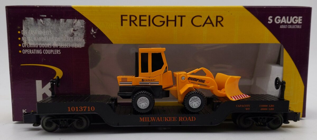 K-Line K511-021 S Gauge MILW Flat Car w/ Vehicle LN/Box