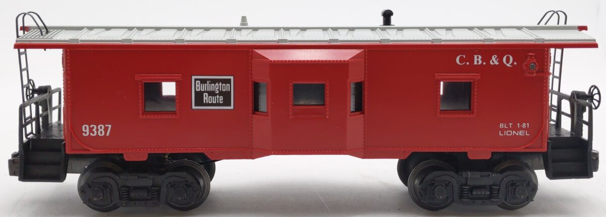 Lionel 6-9387 O Gauge Burlington Route Bay Window Caboose EX/Box