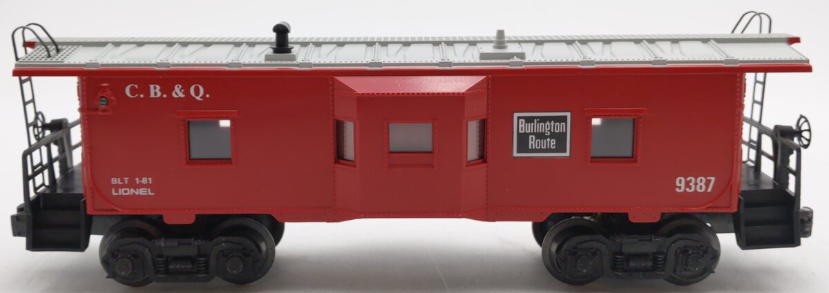 Lionel 6-9387 O Gauge Burlington Route Bay Window Caboose EX/Box