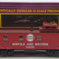 MTH 20-91069 O Gauge N&W Woodsided Caboose #518000 EX/Box