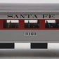 MTH 30-6011 O Gauge Santa Fe O-27 Streamlined Passenger Coach Car #3163 EX/Box