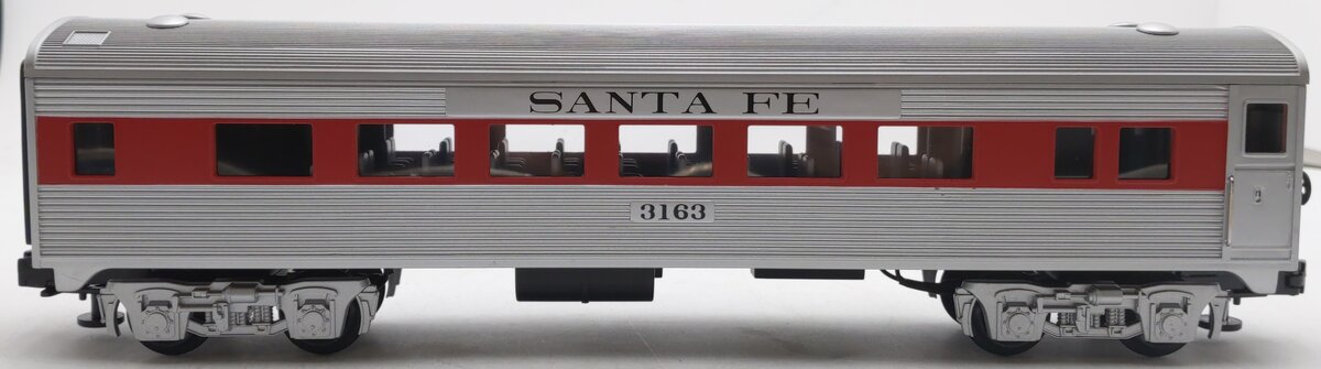 MTH 30-6011 O Gauge Santa Fe O-27 Streamlined Passenger Coach Car #3163 EX/Box