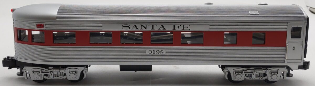 MTH 30-6013 O Gauge Santa Fe Streamlined Observation Car #3198 EX/Box