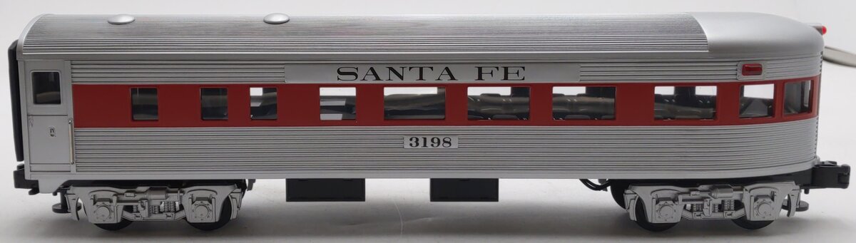 MTH 30-6013 O Gauge Santa Fe Streamlined Observation Car #3198 EX/Box