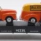 MTH 30-7681 O Gauge MTH Transport Flatcar with Ertl '51 Panel Vans EX/Box