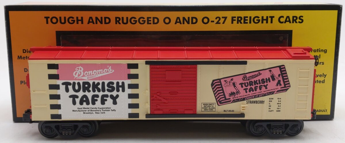 MTH 30-74127 O Gauge Bonomo Taffy Strawberry Box Car LN/Box