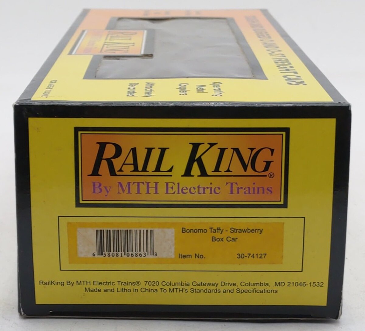 MTH 30-74127 O Gauge Bonomo Taffy Strawberry Box Car LN/Box