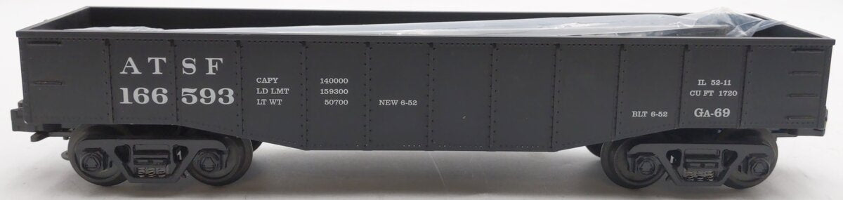 MTH 33-7201 O Gauge Santa Fe Gondola w/ I Beams Load #166593 EX/Box