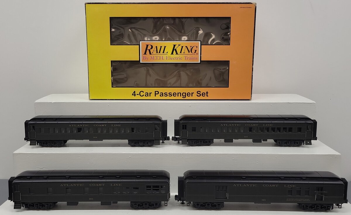 MTH 30-6949 O Atlantic Coast Line 60' Madison Passenger Car Set (Set of 4) EX/Box