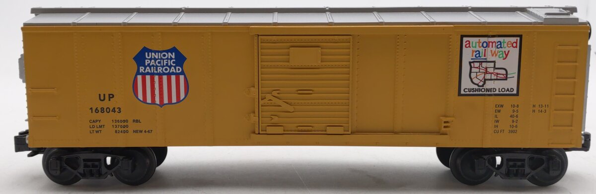 MTH 30-7405 O Gauge Union Pacific Semi-Scale Boxcar #168043 EX/Box