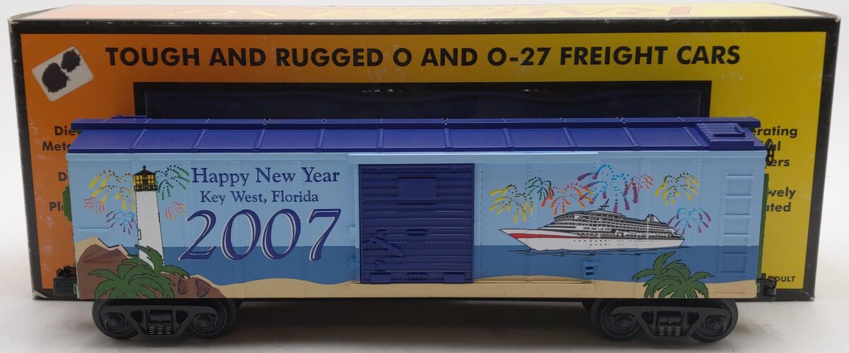 MTH 30-74358 O Gauge New Year's Key West, Florida 2007 Box Car LN/Box