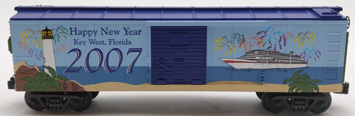MTH 30-74358 O Gauge New Year's Key West, Florida 2007 Box Car LN/Box