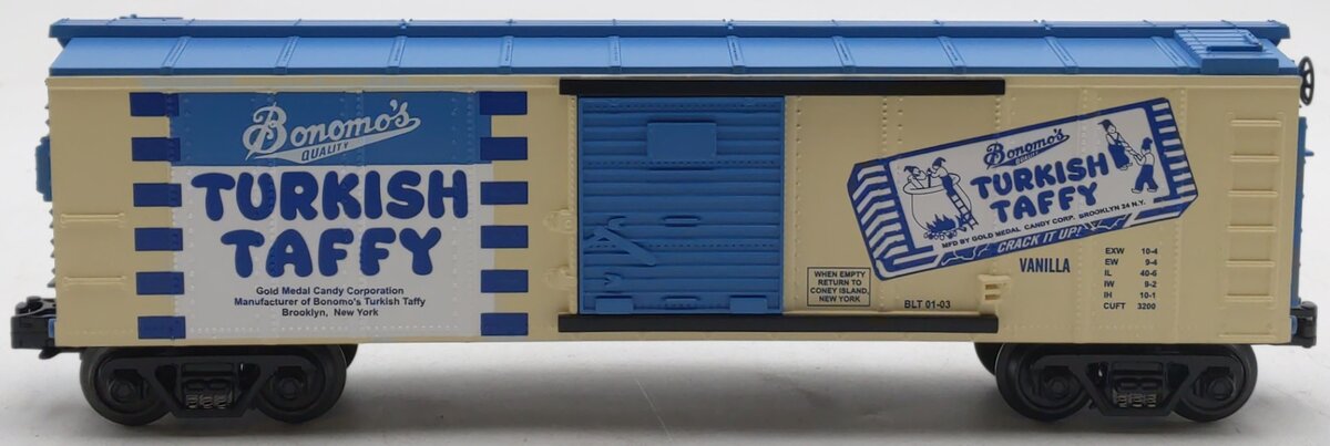 MTH 30-74096 O Gauge Bonomo's Taffy Vanilla Boxcar LN/Box