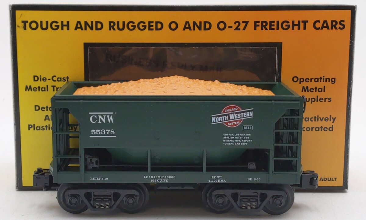 MTH 30-7519 O Gauge Chicago & Northwestern Ore Car w/ Ore Load #55378 EX/Box