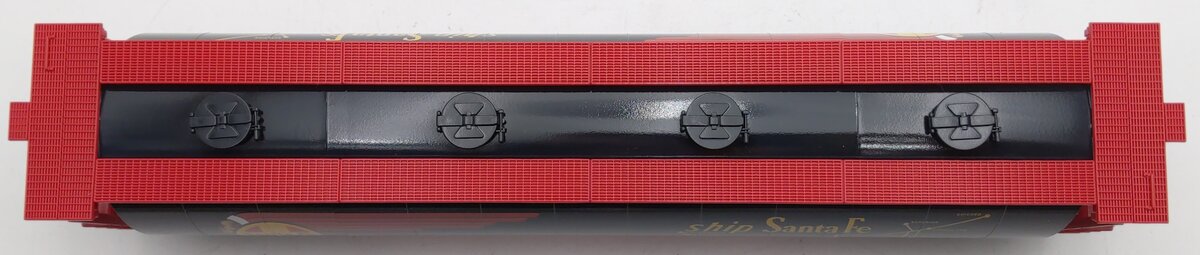 MTH 30-75725 O Gauge Santa Fe 4-Bay Cylindrical Hopper #102008 EX/Box