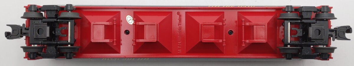 MTH 30-75725 O Gauge Santa Fe 4-Bay Cylindrical Hopper #102008 EX/Box
