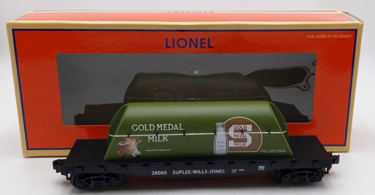 Lionel 2328060 O Gold Medal Milk Flatcar with Milk Container #28060 LN/Box