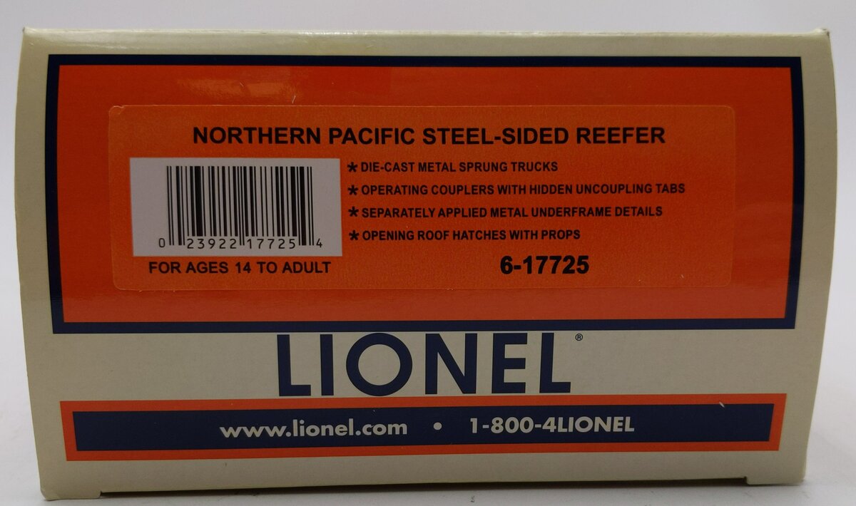 Lionel 6-17725 O Gauge Northern Pacific Steel-Sided Reefer LN/Box