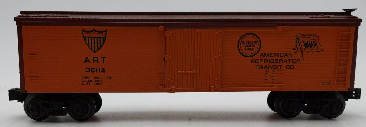 Lionel 6-36114 O A.R.T. Woodsided Reefer Car #36114 LN/Box