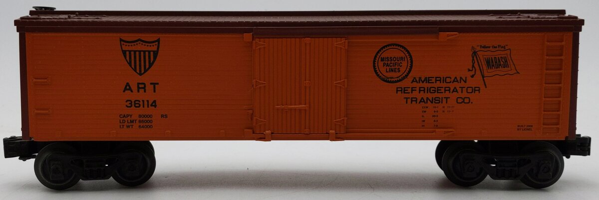 Lionel 6-36114 O A.R.T. Woodsided Reefer Car #36114 LN/Box