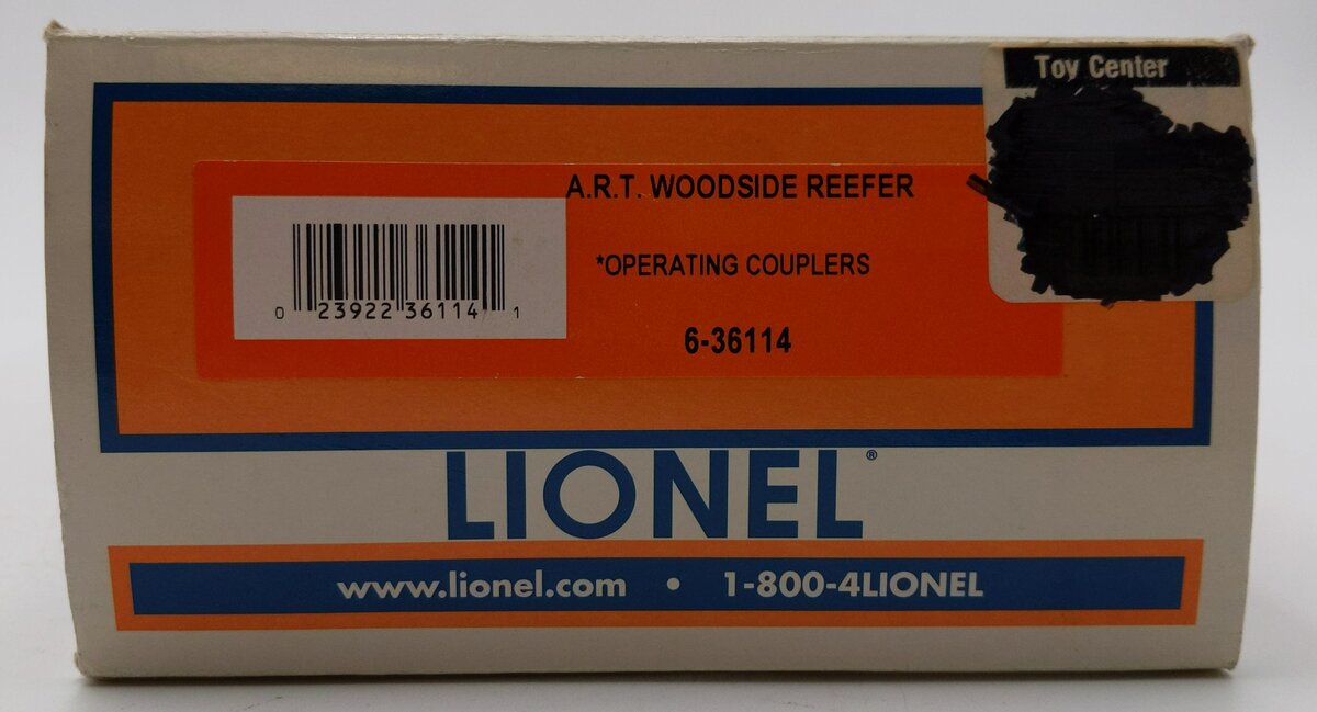 Lionel 6-36114 O A.R.T. Woodsided Reefer Car #36114 LN/Box