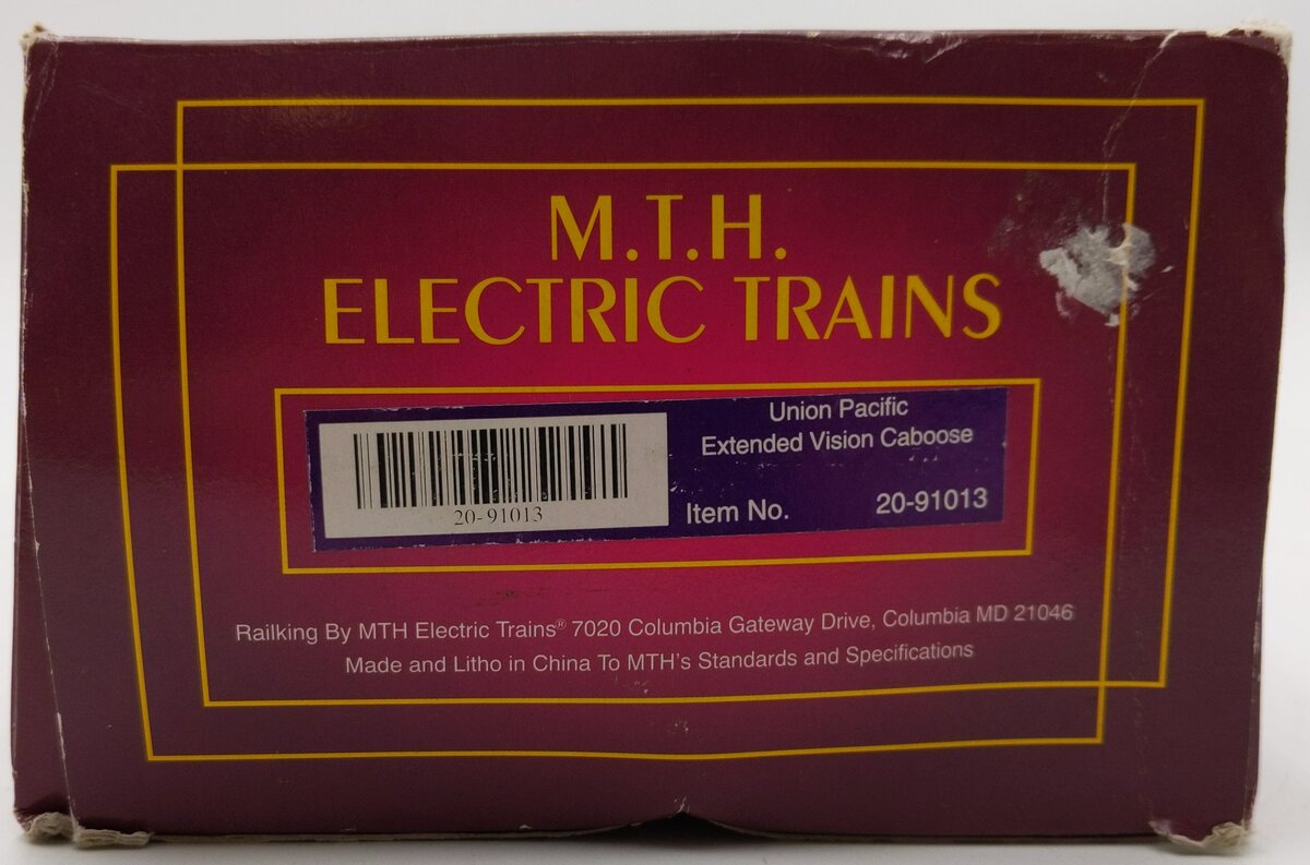 MTH 20-91013 O Gauge Union Pacific Extended Vision Caboose #25461 VG/Box