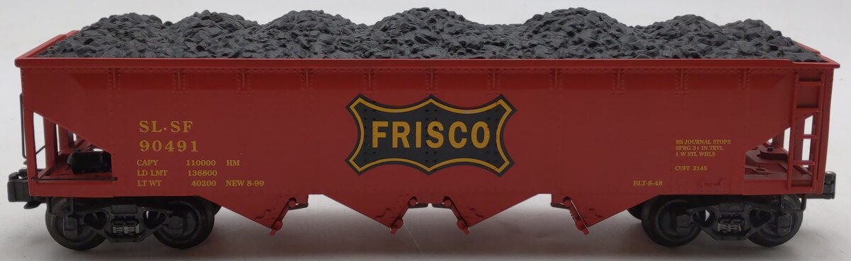 K-Line K623-2051 O Gauge Frisco Diecast 4-Bay Hopper W/ Coal Load #90491 EX/Box