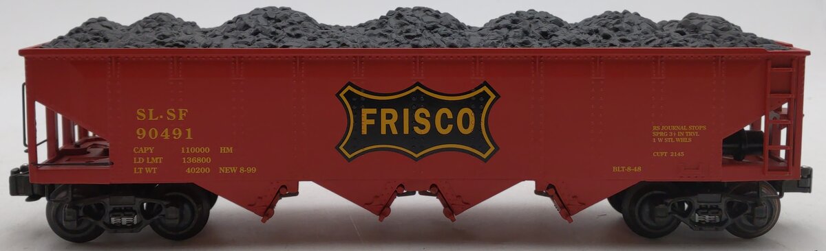 K-Line K623-2051 O Gauge Frisco Diecast 4-Bay Hopper W/ Coal Load #90491 EX/Box
