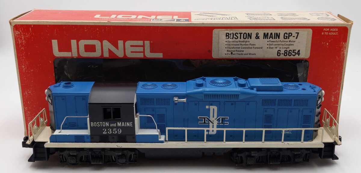 Lionel 2359 Vintage O Boston & Maine GP-9 Diesel Locomotive VG/Box