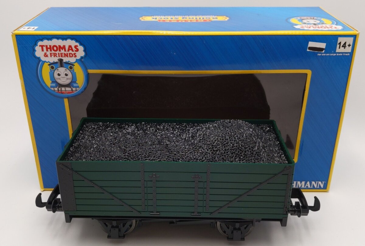 Bachmann 98003 G Gauge Thomas & Friends Coal Wagon with Load (Metal Wheels) EX/Box