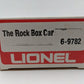 Lionel 6-9782 O Gauge The Rock Boxcar VG/Box