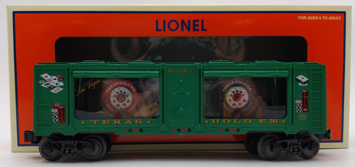 Lionel 6-29612 O Gauge Las Vegas Poker Chip Car LN/Box