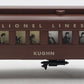Lionel 6-29139 O Gauge Lionel Line "Kughn" Madison Passenger Car #2655 EX