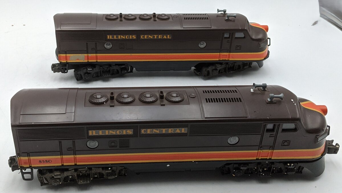 Lionel O Scale Illinois Central AB Diesel Locomotive Set Custom