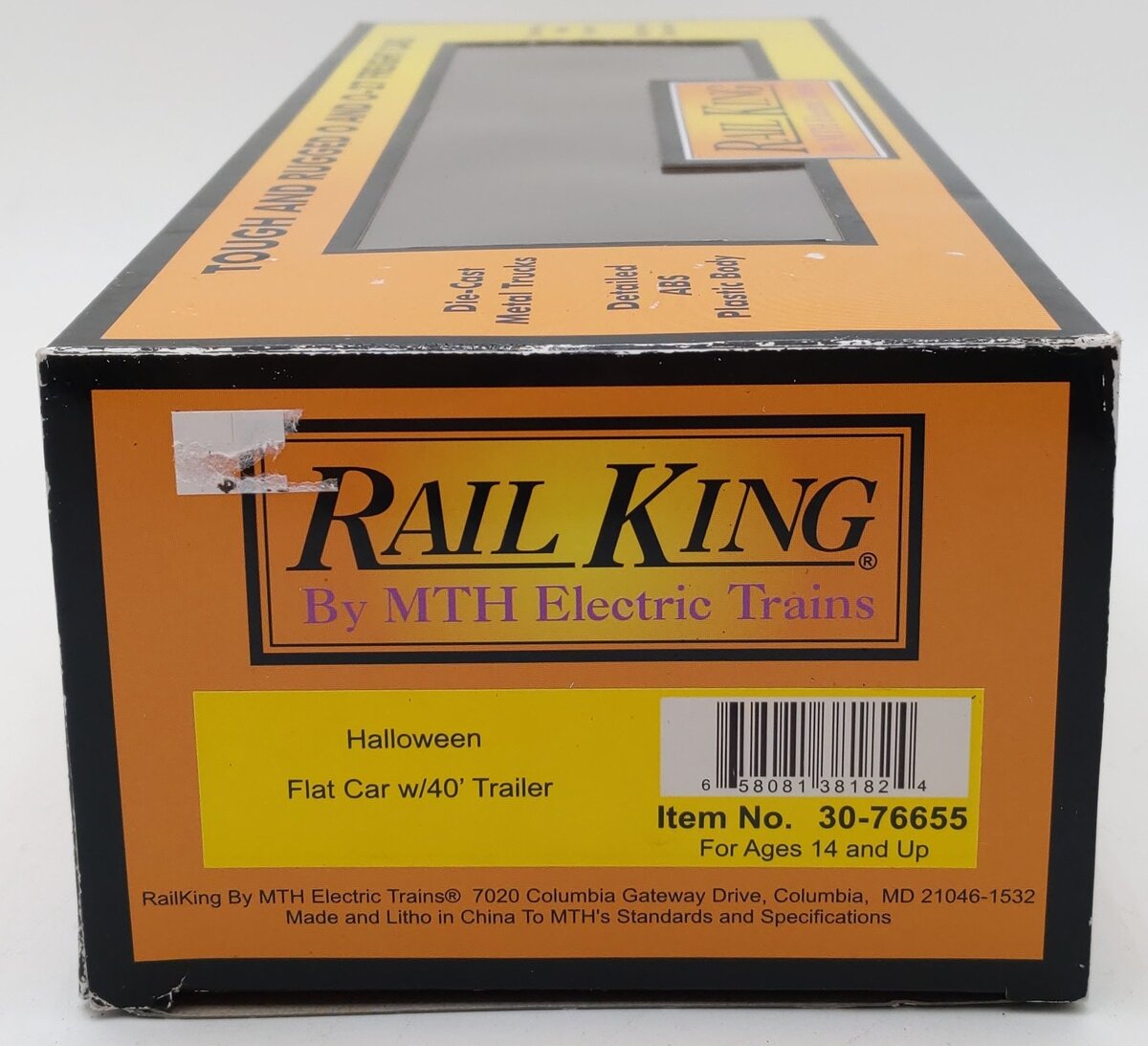 MTH 30-76655 O Gauge Halloween Express Flatcar with 40' Trailer #103105 LN/Box