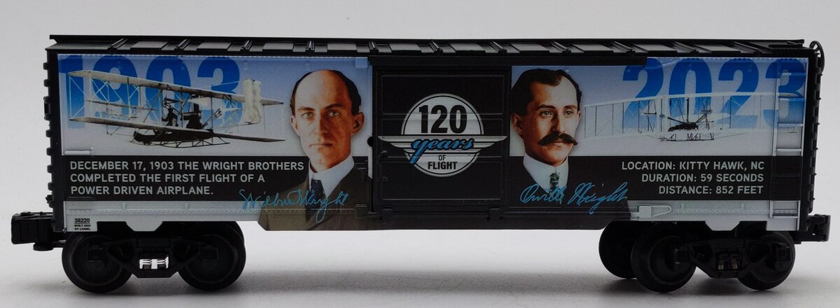 Lionel 2338220 O American History Wright Brothers 120th Anniversary Boxcar LN/Box