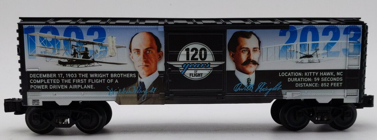 Lionel 2338220 O American History Wright Brothers 120th Anniversary Boxcar LN/Box