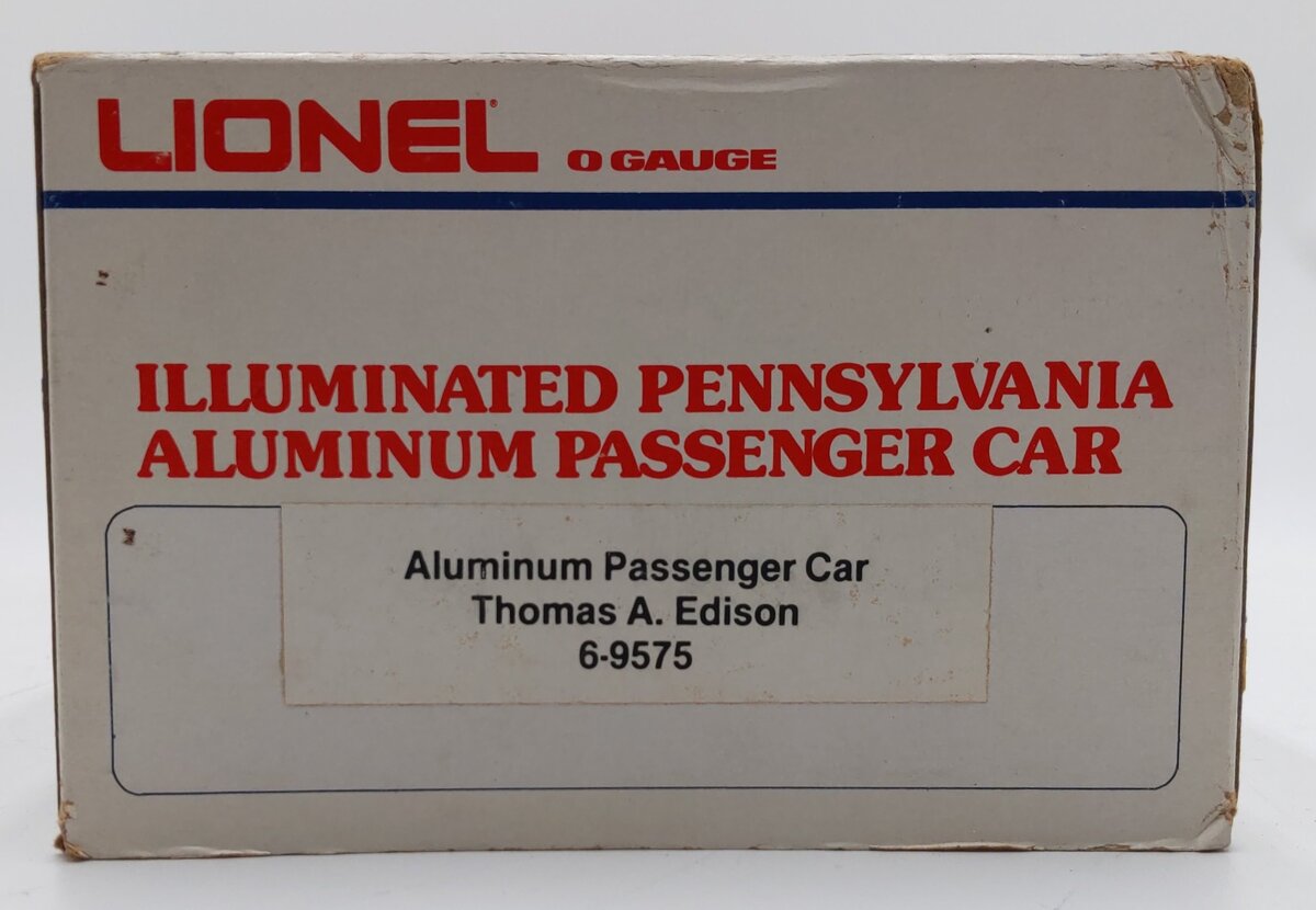 Lionel 6-9575 O Gauge Pennsylvania "Thomas A. Edison" Aluminum Passenger Car EX/Box