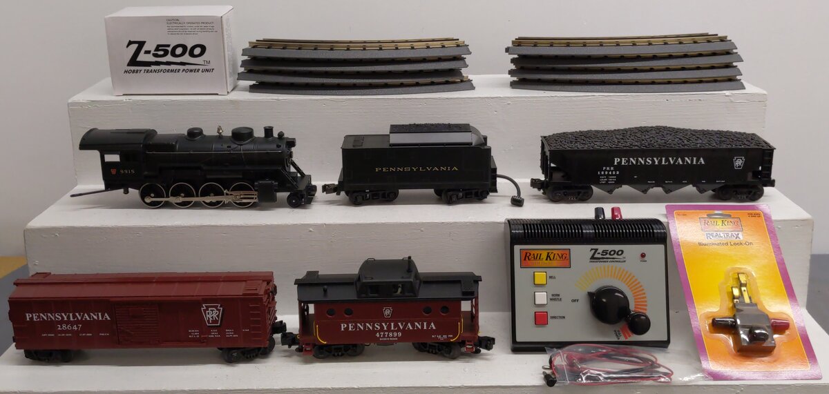 MTH 30-4023-1 O Pennsylvania 2-8-0 Steam Freight Train Set w/PS1 LN/Box