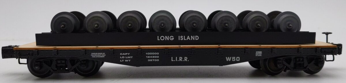 Lionel 6-27888 O Long Island 40' Flatcar w/Wheel Load LN/Box