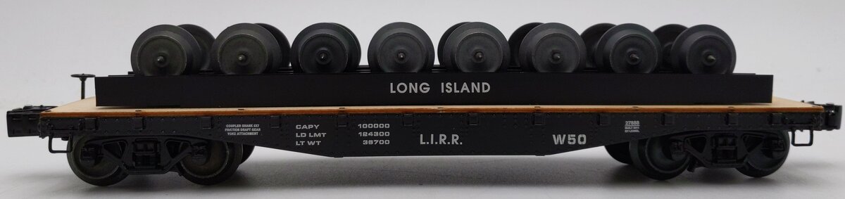 Lionel 6-27888 O Long Island 40' Flatcar w/Wheel Load LN/Box