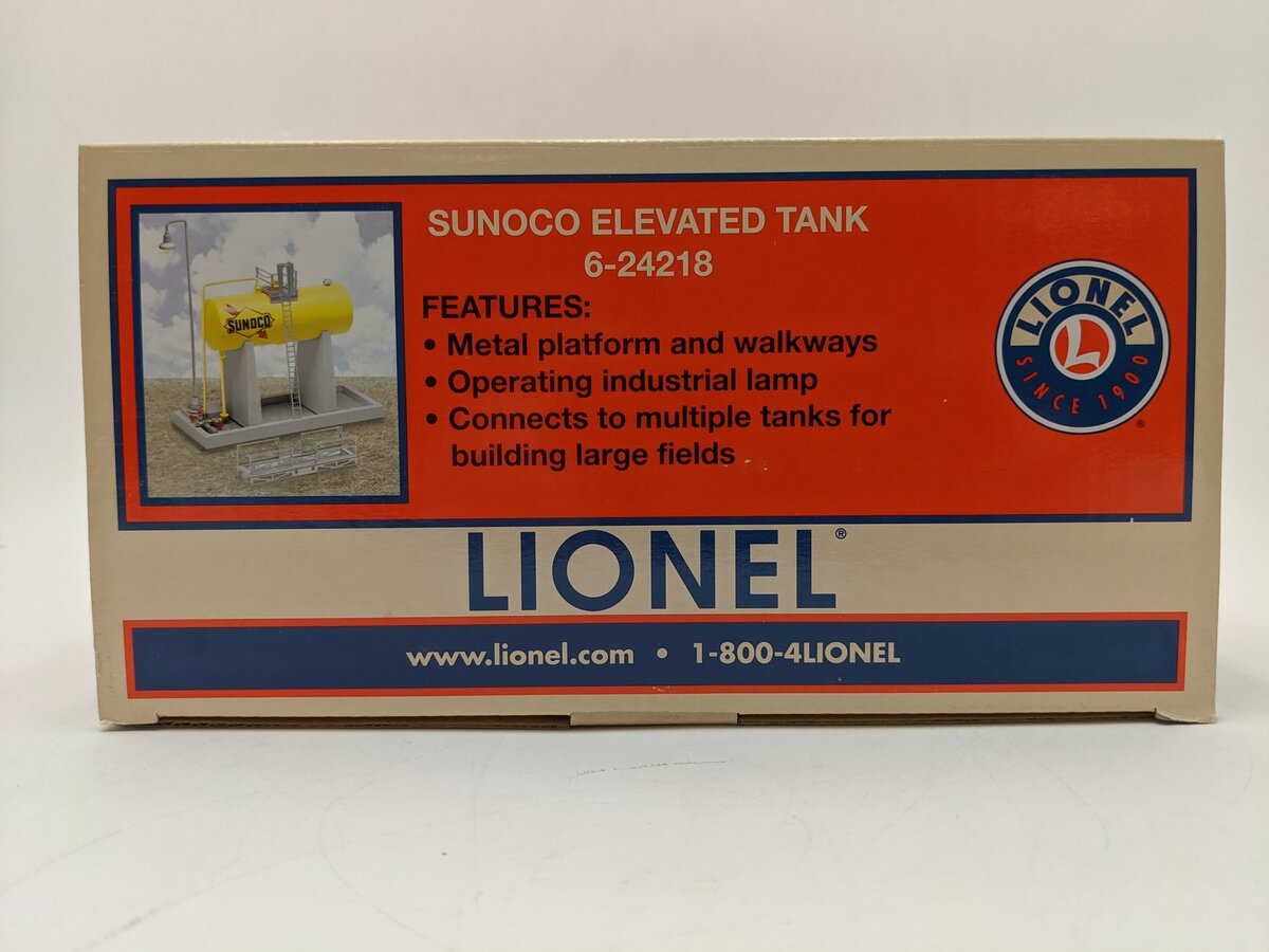 Lionel 6-24218 O Scale Sunoco Elevated Tank EX/Box