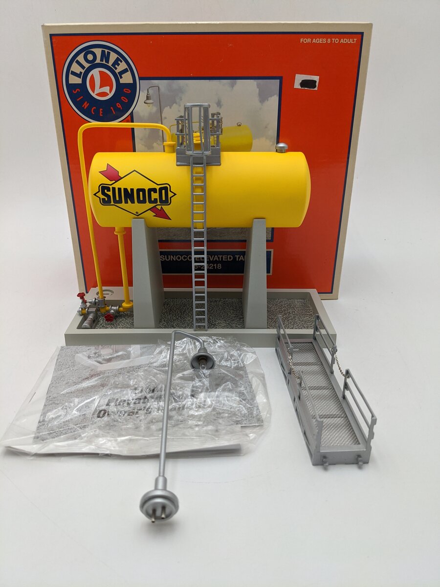 Lionel 6-24218 O Scale Sunoco Elevated Tank EX/Box