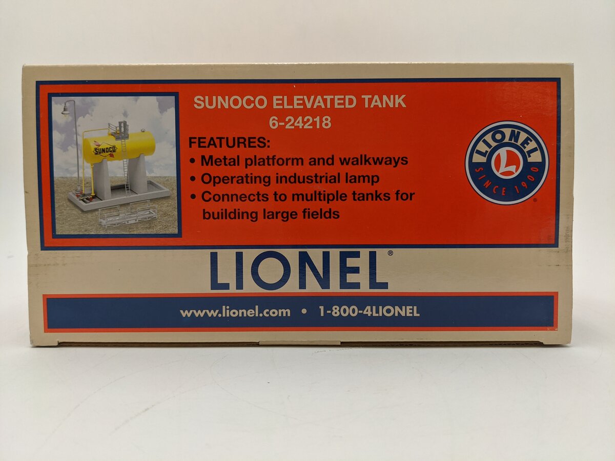Lionel 6-24218 O Scale Sunoco Elevated Tank EX/Box