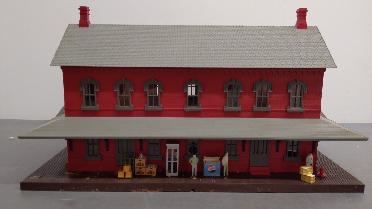 MTH 30-9014 Red Stone CUSTOM Passenger Station (No Platforms) VG