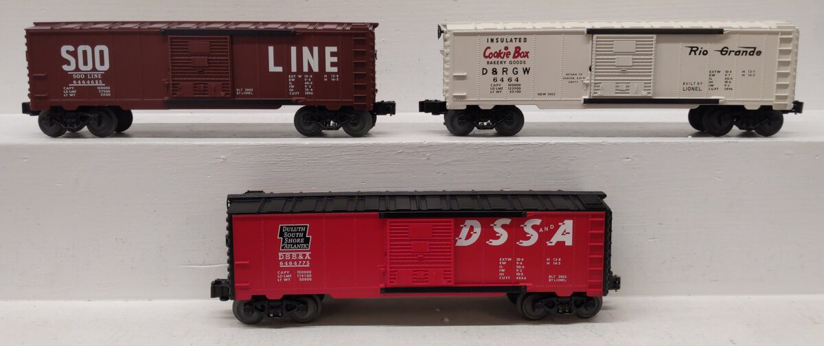 Lionel 6-39242 O Gauge 6464 Archive Boxcars (Set of 3) EX/Box