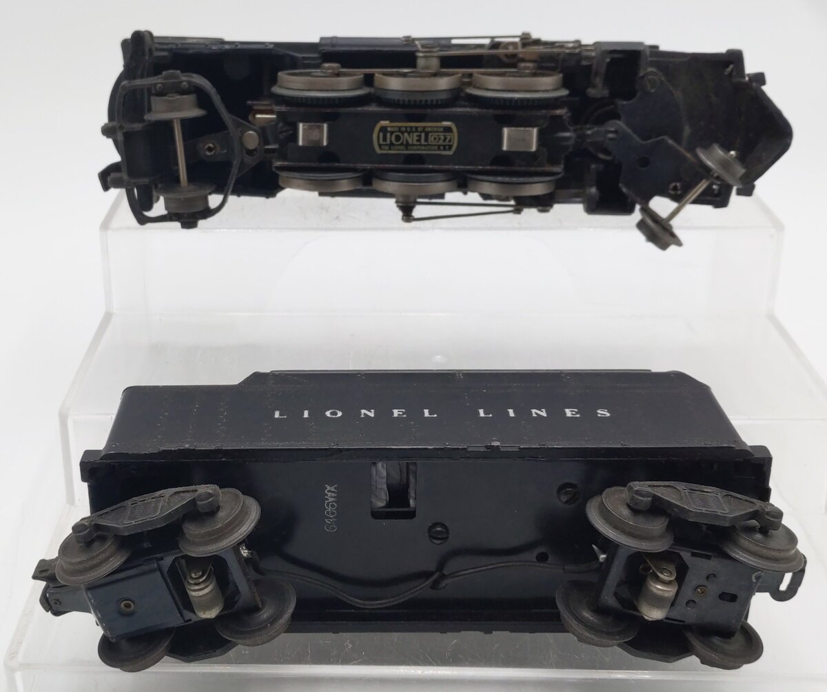 Lionel 2026 Vintage O 2-6-4 Diecast Steam Locomotive & 6466WX Tender VG